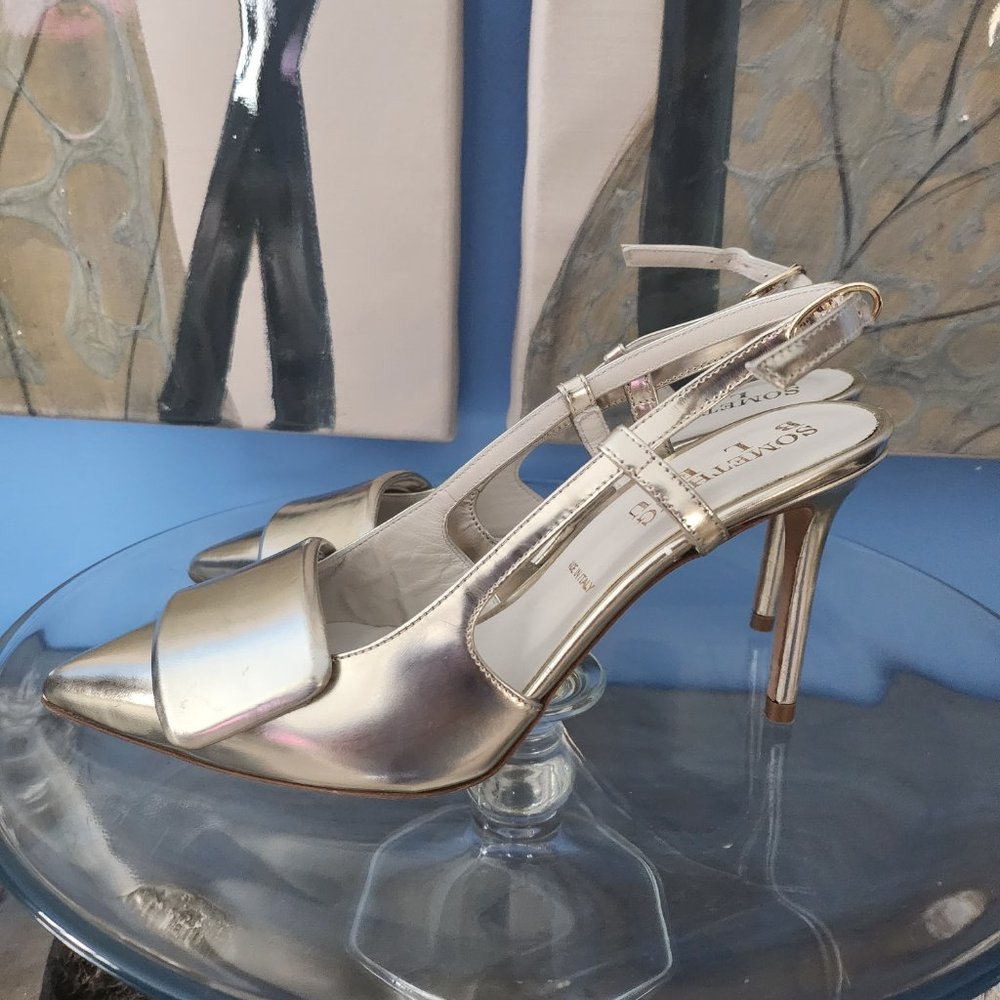 Something Bleu Metallic Heels - image 2